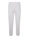 Peserico Compact Canvas Cotton Viscose Stretch Trousers In White