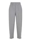 Peserico Virgin Wool Pants In Gray