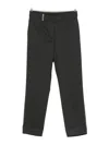 Peserico Heathered Gray Cropped Trousers With Tailored Fit In Black