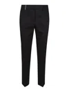 Peserico Tailored Black Trousers With Straight Silhouette In Brown