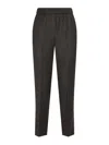 Peserico Straight-leg Trousers With Elastic Waistband In Brown