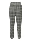 Peserico Check Trousers In Black