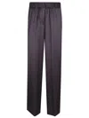 Peserico Relaxed Black Trousers With Elastic Waistband