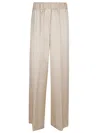 Peserico Wide-leg Trousers With Pleats In Soft Fabric In Neutral