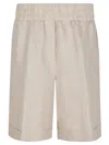 Peserico Relaxed Fit Linen Blend Shorts