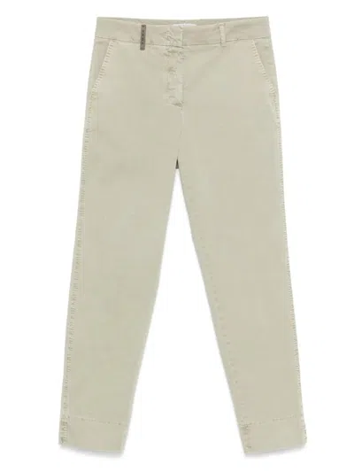 Peserico Pantalone Gamba Diritta In Green