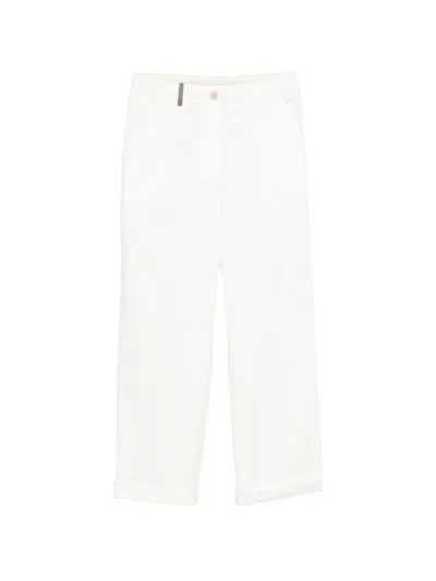 Peserico Pantaloni Bianchi Casual  In White