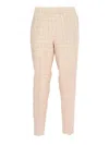 Peserico Prince Of Wales Linen Trousers In Yellow