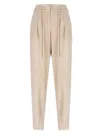 Peserico Joggers Corduroy Darts In Beige