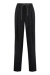 Peserico Women's Wool Blend Trousers In Black