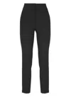 Peserico Stretch Gabardine Cigarette Trousers In Black