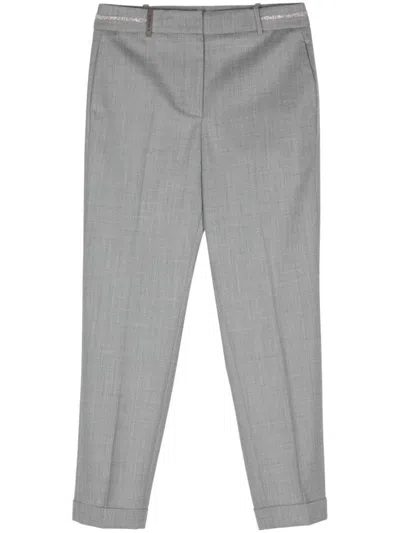 PESERICO PESERICO WOOL PANTS WITH RHINESTONES
