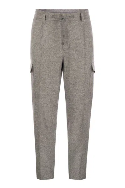 PESERICO PESERICO WOOL, SILK AND CASHMERE JOGGER TROUSERS