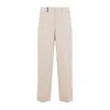Peserico Mid-waist Tapered Trousers In Beige