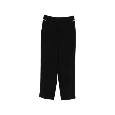 Peserico Mid-rise Casual Pants In Black