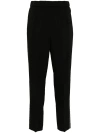Peserico Stretch Viscose Cadi Pants In Black