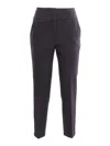 Peserico High-rise Slim-fit Trousers In Brown