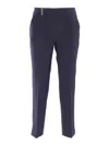 Peserico Pleated Zipper Casual Pants In Blue