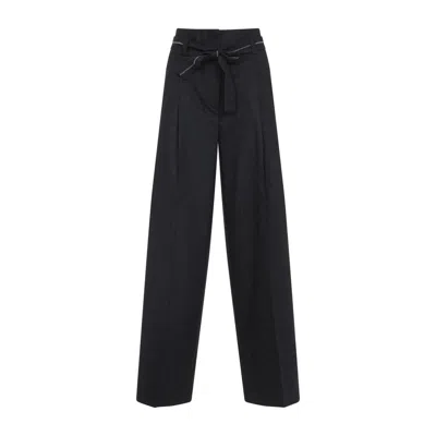 Peserico Straight-leg Casual Pants In Black