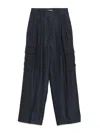 Peserico Wide-leg Relaxed-fit Pants With Cargo Pockets In Multi