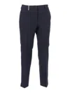 Peserico Slim Tapered Trousers With Clean Front In Blue