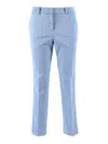 Peserico Straight Leg Trousers With Tailored Fit In Blue