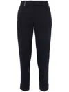 Peserico Stretch Wool Flannel Trousers In Blue