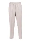 Peserico Tailored Trousers With Textured Detailing In Brown
