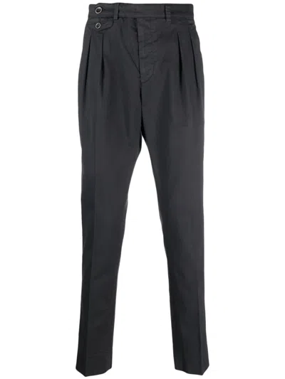 Peserico Pleat-detail Tapered Trousers In Blue