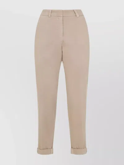PESERICO PANTS COTTON ROLLED CUFFS