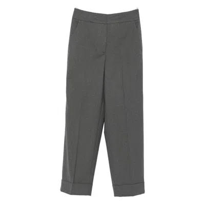 Peserico Pleated Casual Pants In Gray