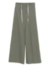 Peserico Wide-leg Pants With Drawstring Waist In Gray