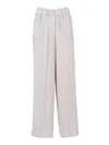 Peserico Wide-leg Trousers With Relaxed Silhouette In Gray