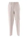 Peserico Tailored Trousers With Textured Detailing In Gray