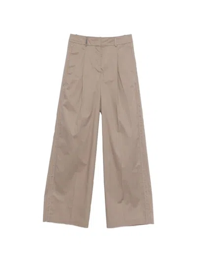 Peserico Pleated Trousers In Neutral
