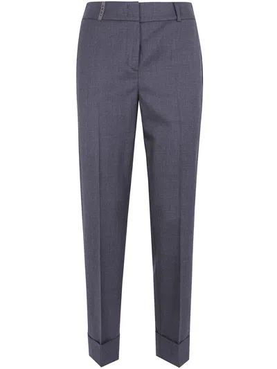Peserico Regular Waist Trousers In Multi