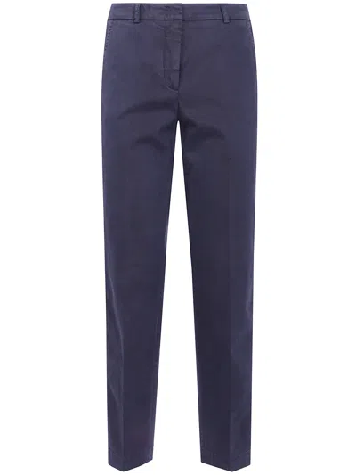 Peserico Pants Stretch Gabardine Trousers In Animal Print