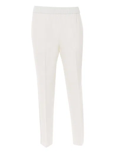 Peserico Cropped Tailored Trousers In Neutrals