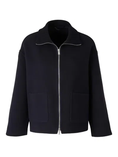 Peserico Patch-pocket Jacket In Blue