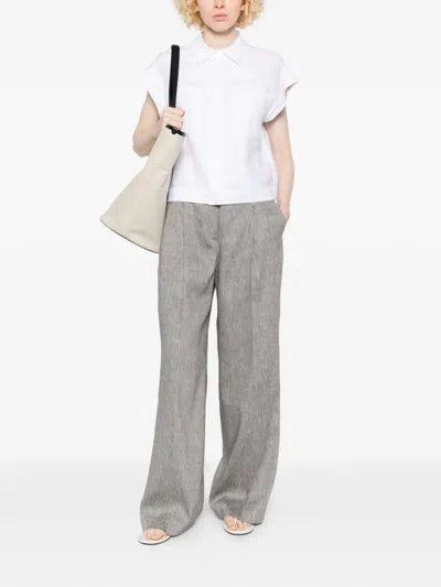 Peserico Patch-pocket Shirt In Gray