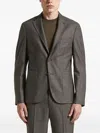 Peserico Patch-pocket Two-button Blazer In Gray