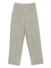 Peserico Patch-pockets Cropped Trousers In Gray