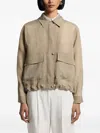 Peserico Patch-pocket Coat In Neutral