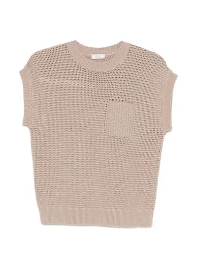 Peserico Patch-pocket Knit Tank Top In Neutral