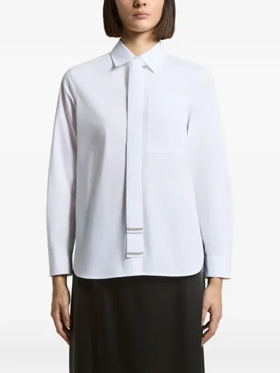 Peserico Patch-pocket Long-sleeved Shirt In White
