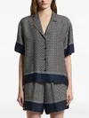 Peserico Patterned Blouse In Black