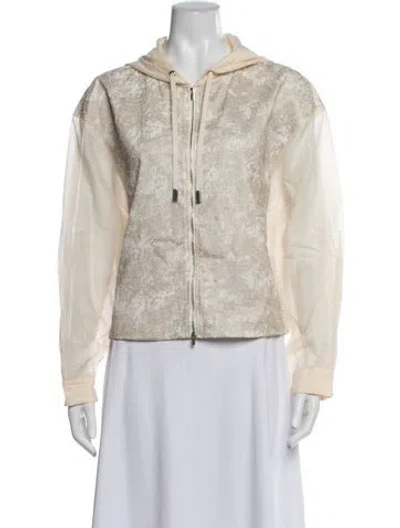 Pre-owned Peserico Patterned Jacket In Neutrals