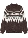 Peserico Sweater With Geometric Pattern In Black
