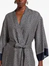 Peserico Patterned Kimono In Blue