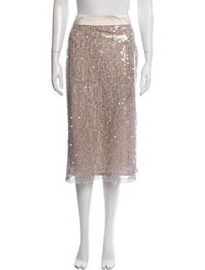Pre-owned Peserico Patterned Midi Length Skirt In Neutrals